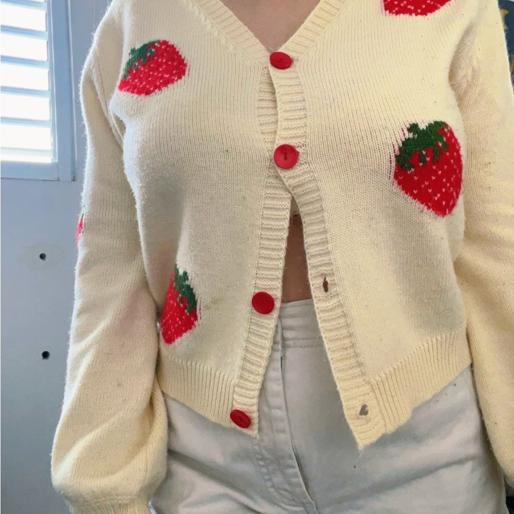 Adorable strawberry cardigan